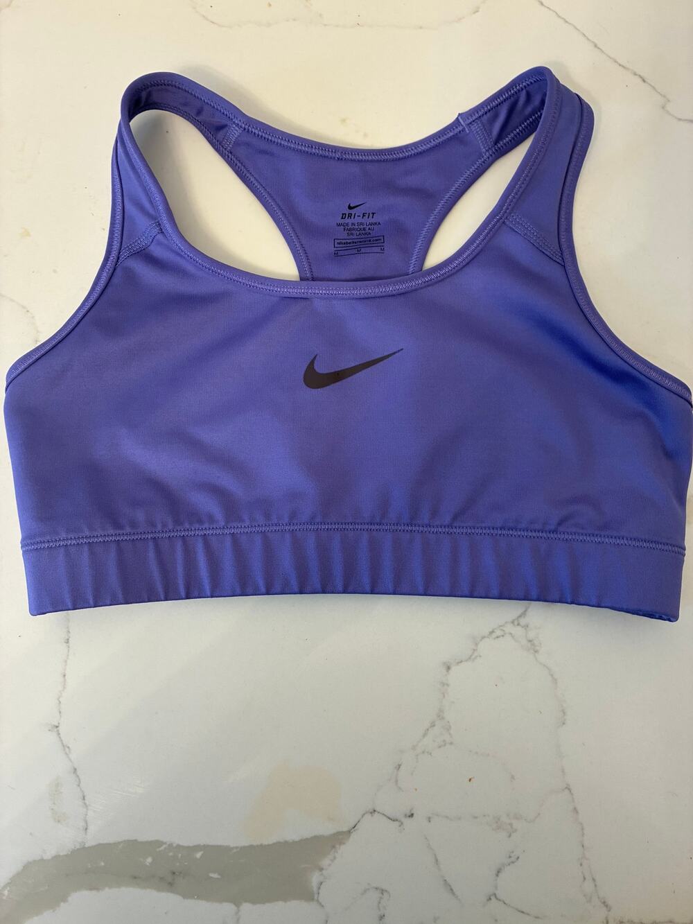 Nike Sports Bra M Purple Dri Fit Racerback Athleisure Yoga Gym